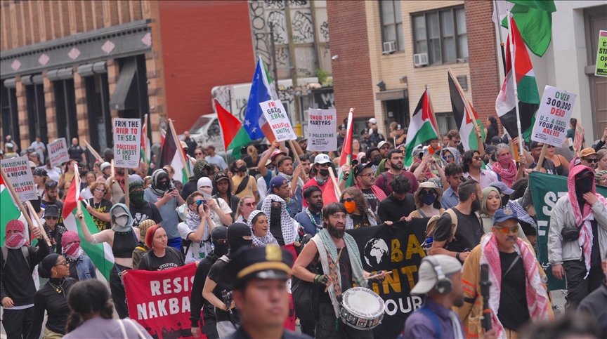 Thousands of pro-Palestine protesters march across Sydney Harbour Bridge