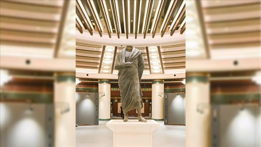 Evine dönen Marcus Aurelius heykeli ilk kez milletin evinde görücüye çıkıyor