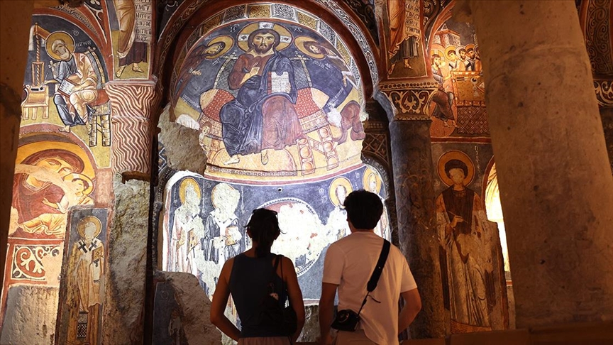 Kapadokya'daki Karanlık Kilise'nin freskleri 10 yılda 1 milyondan fazla ziyaretçiyi ağırladı