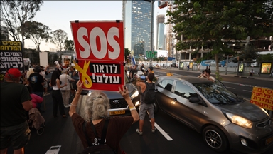 Hundreds demonstrate near Defense Ministry in Tel Aviv to demand Gaza ceasefire, hostage release