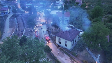 Düzce'de bir camide yangın çıktı