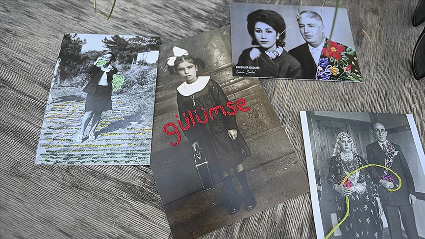 "Kimsesiz" fotoğraflar nakışla yeni hikayelere dönüşüyor