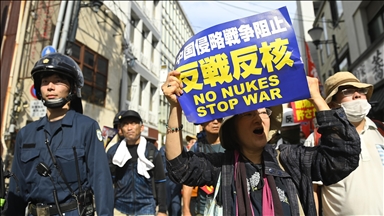 Nagasaki mayor warns of escalating threat of nuclear war as city commemorates US nuclear bombing