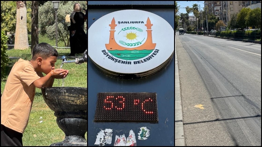 Şanlıurfa'da termometreler 53 dereceyi gösterdi