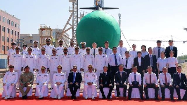 Pakistan launches 3rd Hangor-class submarine in China