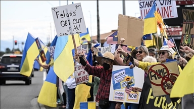  Протест за поддршка на Украина на Алјаска пред средбата Трамп-Путин