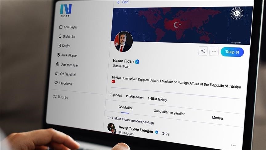 Хакан Фидан присоединился к социальной сети NSosyal