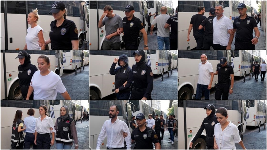 İBB'ye yönelik yolsuzluk soruşturmasında gözaltına alınan şüpheliler adliyeye sevk edildi