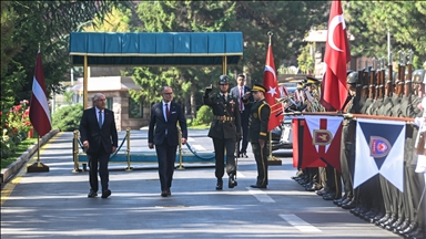 Turkish defense minister hosts Latvian counterpart in Ankara