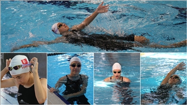 Özel sporcu Gizem, 2028 olimpiyatları için kulaç atıyor
