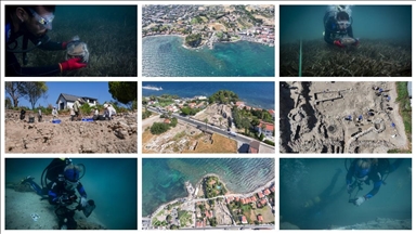Dalgıç arkeologlar, su altında 7 bin yıllık limanda yeni keşifler için çalışıyor