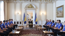 Bećirović organizirao prijem za košarkašku reprezentaciju BiH pred odlazak na EP