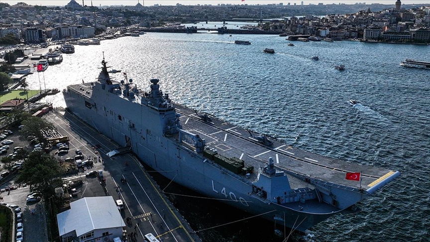 TCG Anadolu, Çanakkale'den İstanbul'a "Zafer Yolculuğu"nu tamamladı