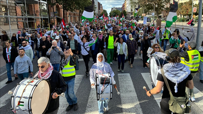 Protesta në Suedi kundër planeve të pushtimit izraelit në Gaza