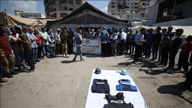 Palestinci u Gazi protestuju zbog ubijenih novinara