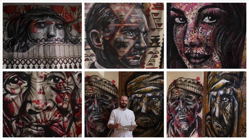 فن وإعادة تدوير.. تركي يبتكر أسلوبا فريدا في الرسم