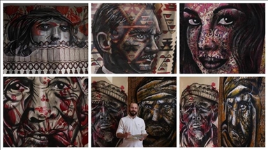 فن وإعادة تدوير.. تركي يبتكر أسلوبا فريدا في الرسم