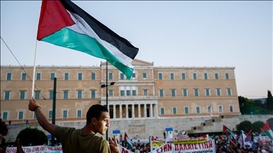Protestë propalestineze pranë ambasadës izraelite në Athinë kundër gjenocidit në Gaza