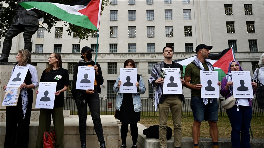 Palestinian journalists killed in Israeli attacks commemorated in London
