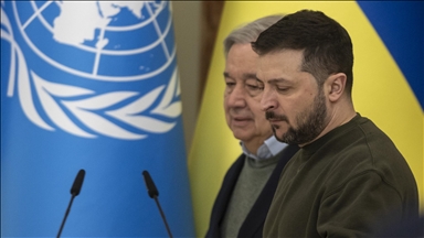 UN chief, Ukrainian president discuss diplomatic push for ceasefire