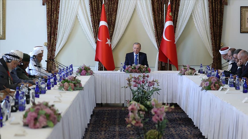 Cumhurbaşkanı Erdoğan, Dünya Müslüman Alimler Birliği heyetini kabul etti