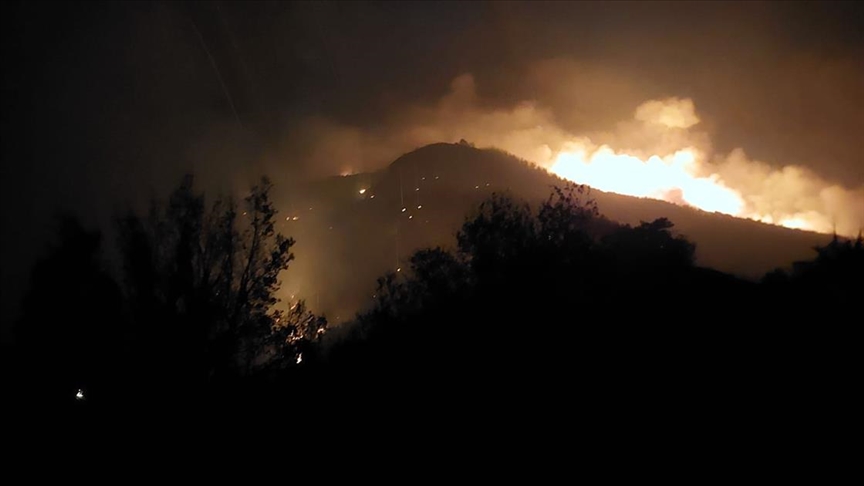 Denizli'deki orman yangınına müdahale sürüyor