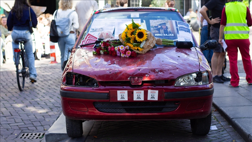 Dutch exhibit displays symbolic car to commemorate Palestinian girl Hind Rajab