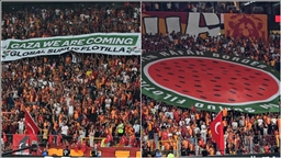 Galatasaray taraftarları, Filistin'i unutmadı