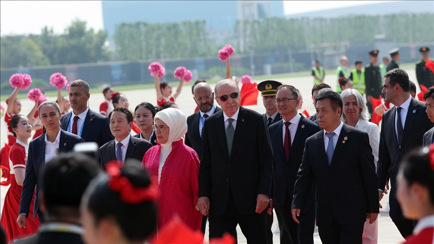 Presidenti Erdoğan mbërrin në Kinë për samitin e Organizatës së Bashkëpunimit të Shangait