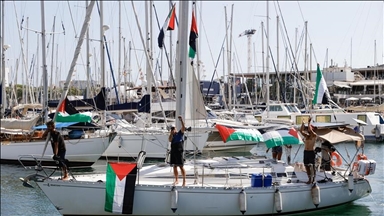Global Sumud Flotilla sets sail from Barcelona in bid to break Gaza blockade
