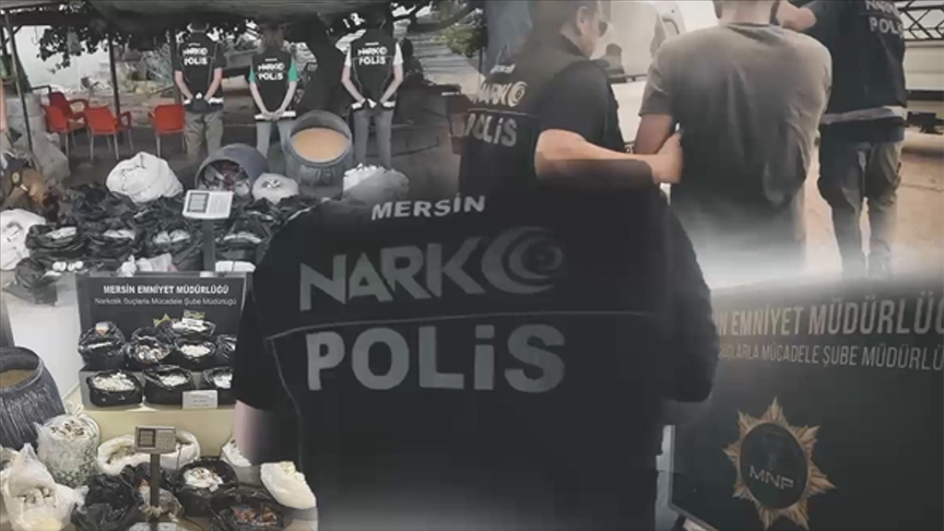 Mersin'deki operasyonlarda 3 milyon 542 bin uyuşturucu hap ele geçirildi, 8 zanlı yakalandı