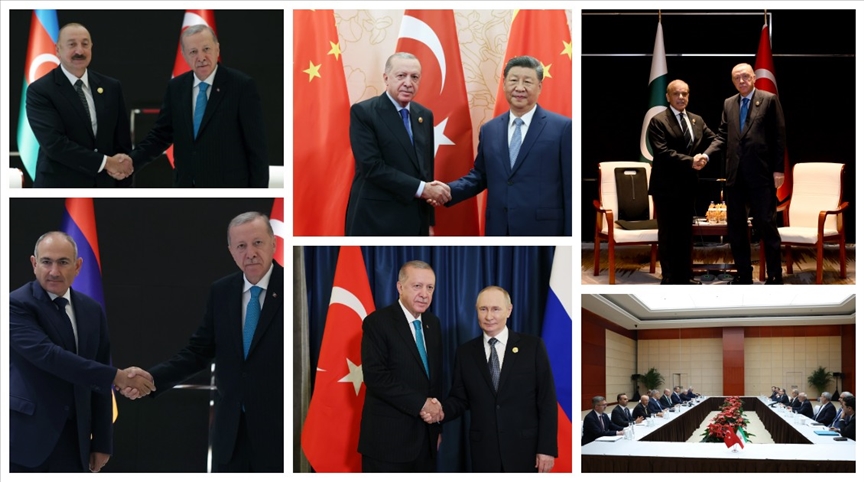 Cumhurbaşkanı Erdoğan'dan Şanghay İşbirliği Teşkilatı zirvesinde yoğun diplomasi trafiği