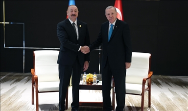 دیدار اردوغان و علی‌اف در تیانجین