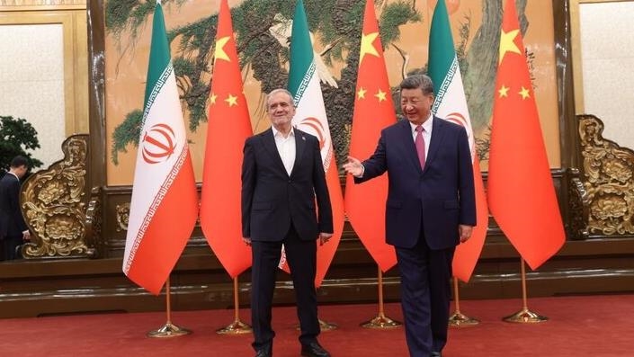 دیدار روسای جمهور چین و ایران در پکن