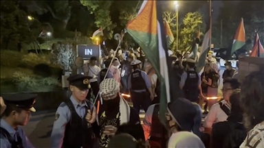 Japoni, një grup pro-Palestinës protestoi kundër pjesëmarrjes së Izraelit në panairin teknologjik