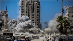 Israel bombs residential building housing hundreds of displaced Palestinians in western Gaza
