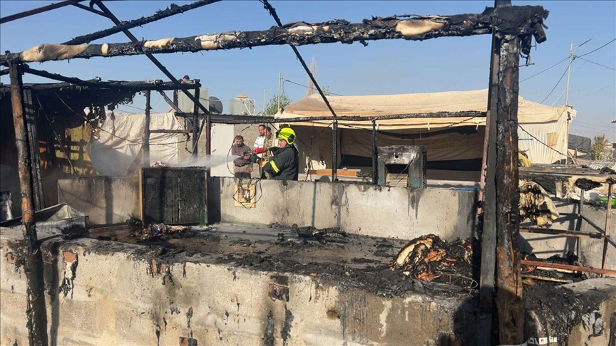 ئاگر لە کەمپێکی ئاوارەکانی شنگالی لە زاخۆ کەوتەوە