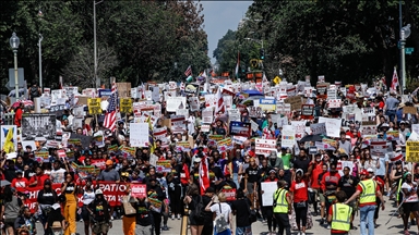 ABD'nin başkenti Washington'da, Trump'ın kente Ulusal Muhafız konuşlandırması protesto edildi