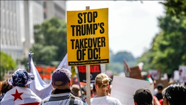 Thousands rally in Washington against Trump’s federal policing takeover