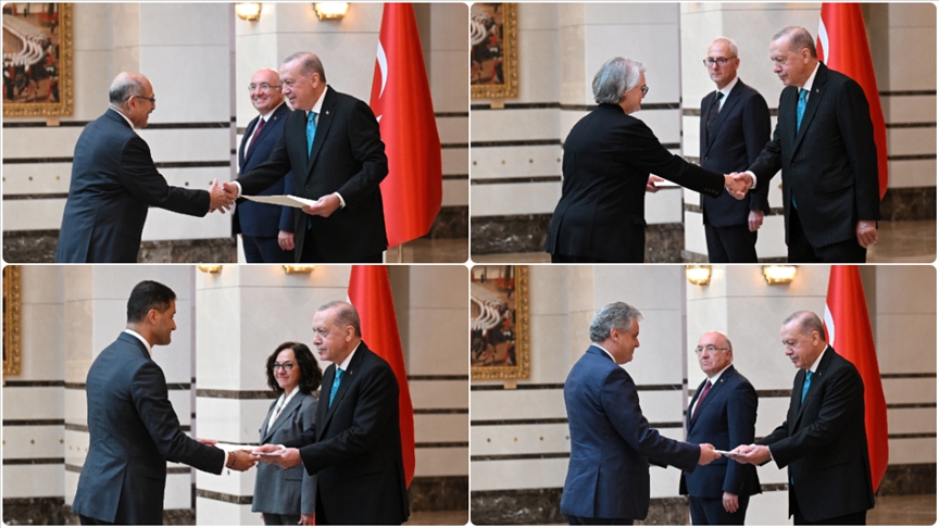 Cumhurbaşkanı Erdoğan, 4 ülkenin büyükelçisini kabul etti