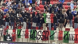 İtalyan taraftarlar İsrail ulusal marşını protesto etti