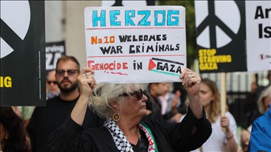 İsrail Cumhurbaşkanı Herzog, Londra'da protesto edildi