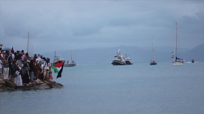 Flotila menuju Gaza ke pelabuhan Bizerte Tunisia sebelum berlepas yang dirancang pada Jumaat Flotila menuju Gaza ke pelabuhan Bizerte Tunisia sebelum berlepas yang dirancang pada Jumaat
