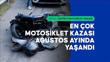 Türkiye'de 8 ayda 76 binin üzerinde motosiklet kazası yaşandı