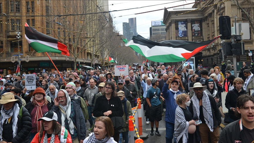 Several protests across Australia over Palestine, corruption, racism
