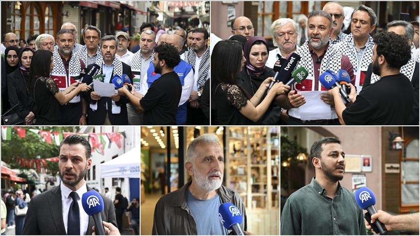فنانون أتراك يدعمون حملة "جسر القلوب من أوسكودار إلى غزة"