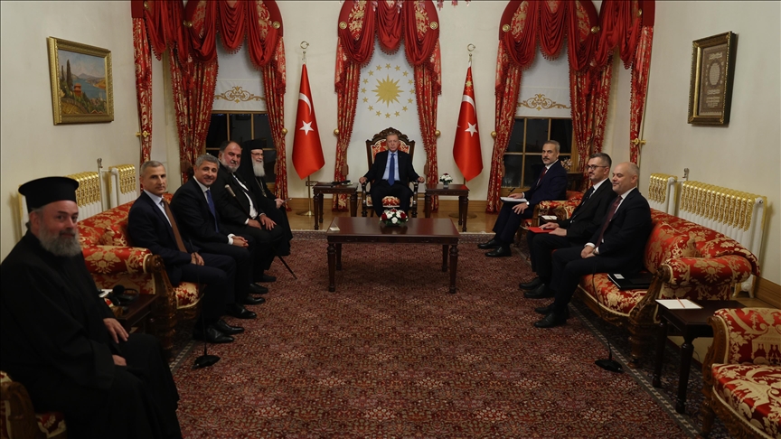 الرئيس أردوغان يستقبل بطريرك القدس ثيوفيلوس الثالث