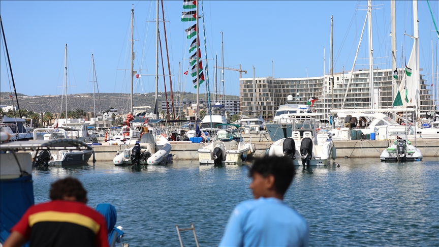 1st ship of Maghreb Sumud Flotilla departs from Tunisia’s Sidi Bou Said port to Bizerte
