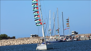 Women-only vessel joins Gaza flotilla as global activists rally behind Palestinian women