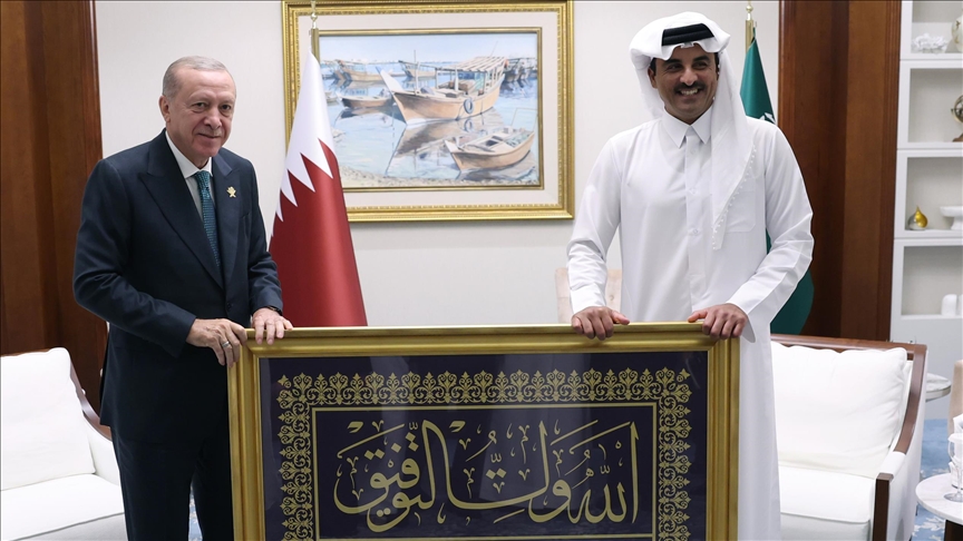 Turkish president meets with Qatar’s Emir in Doha, reaffirms support amid Israel tensions